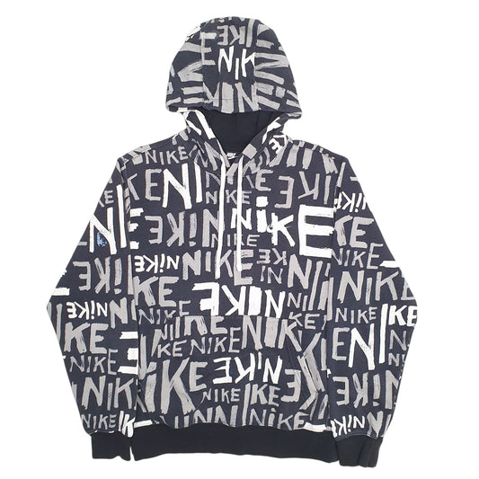 Mens Black Nike Spellout Hoodie Jumper