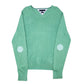 Mens Green Tommy Hilfiger Linen Cotton Crewneck Jumper