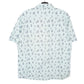 Mens Turquoise George Palm Trees Hawaiian Short Sleeve Shirt