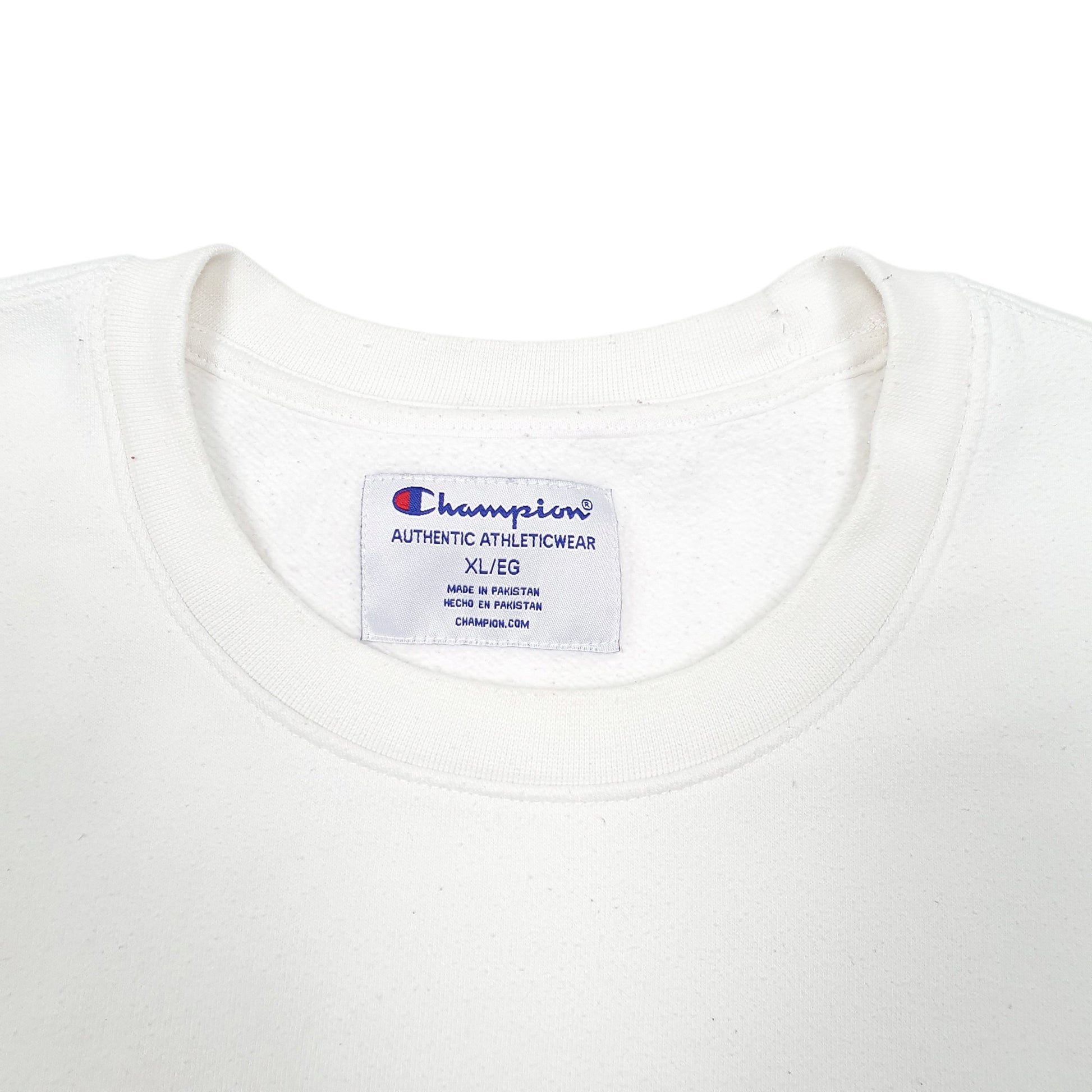 Mens White Champion  Crewneck Jumper