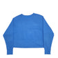 Womens Blue Nike Spellout Crop Top Crewneck Jumper