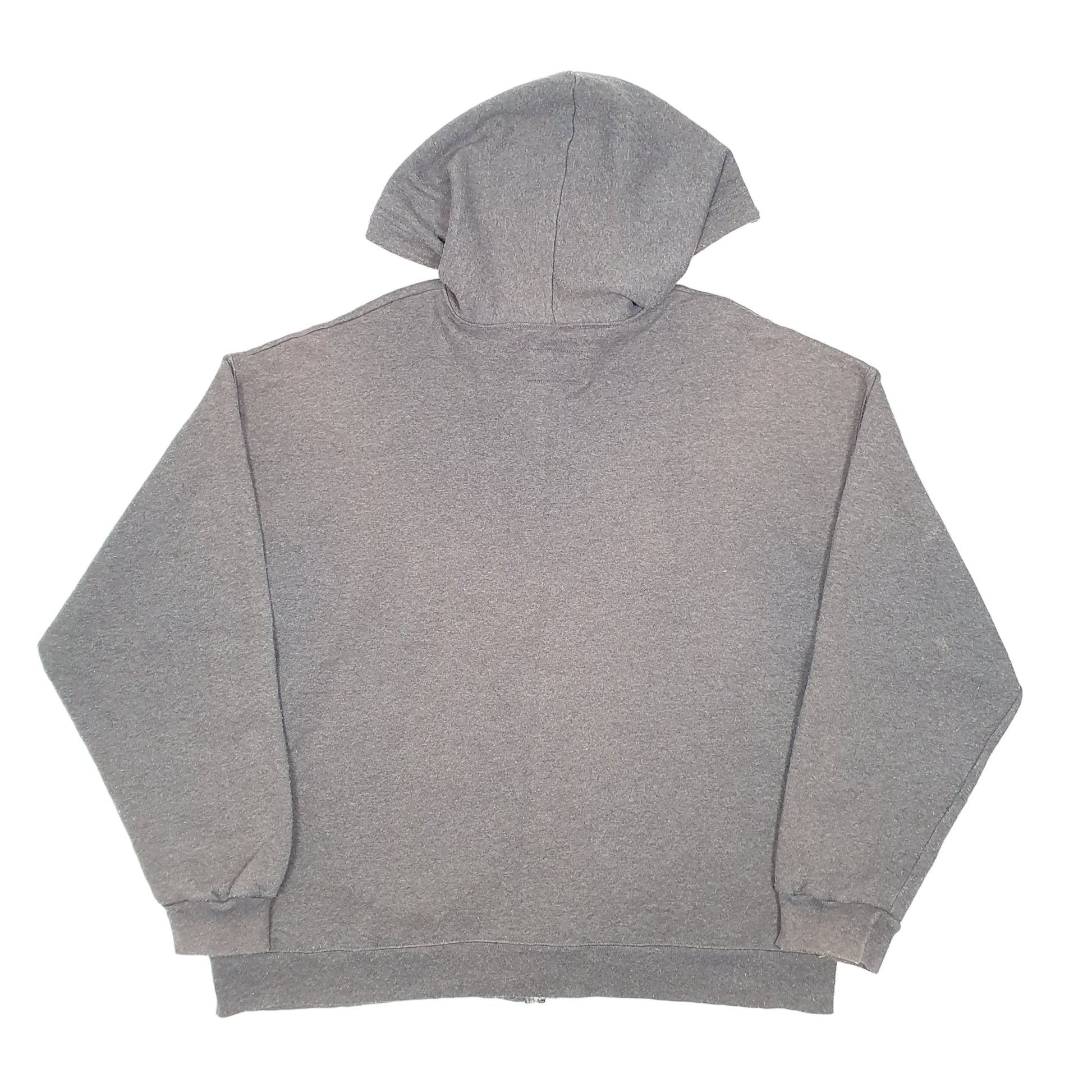 Mens Grey Starter Hoodie Pro 80 Heavyweight Full Zip Jumper