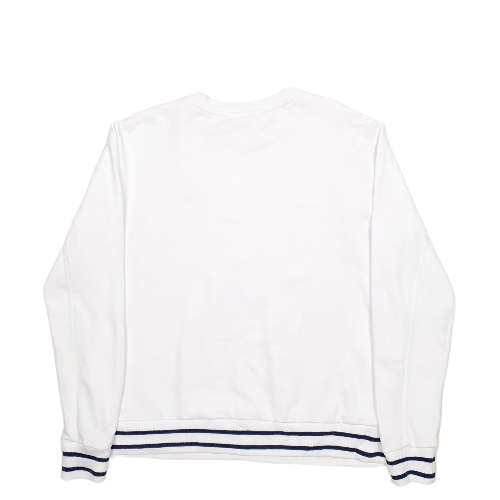 Mens White Fila  Crewneck Jumper