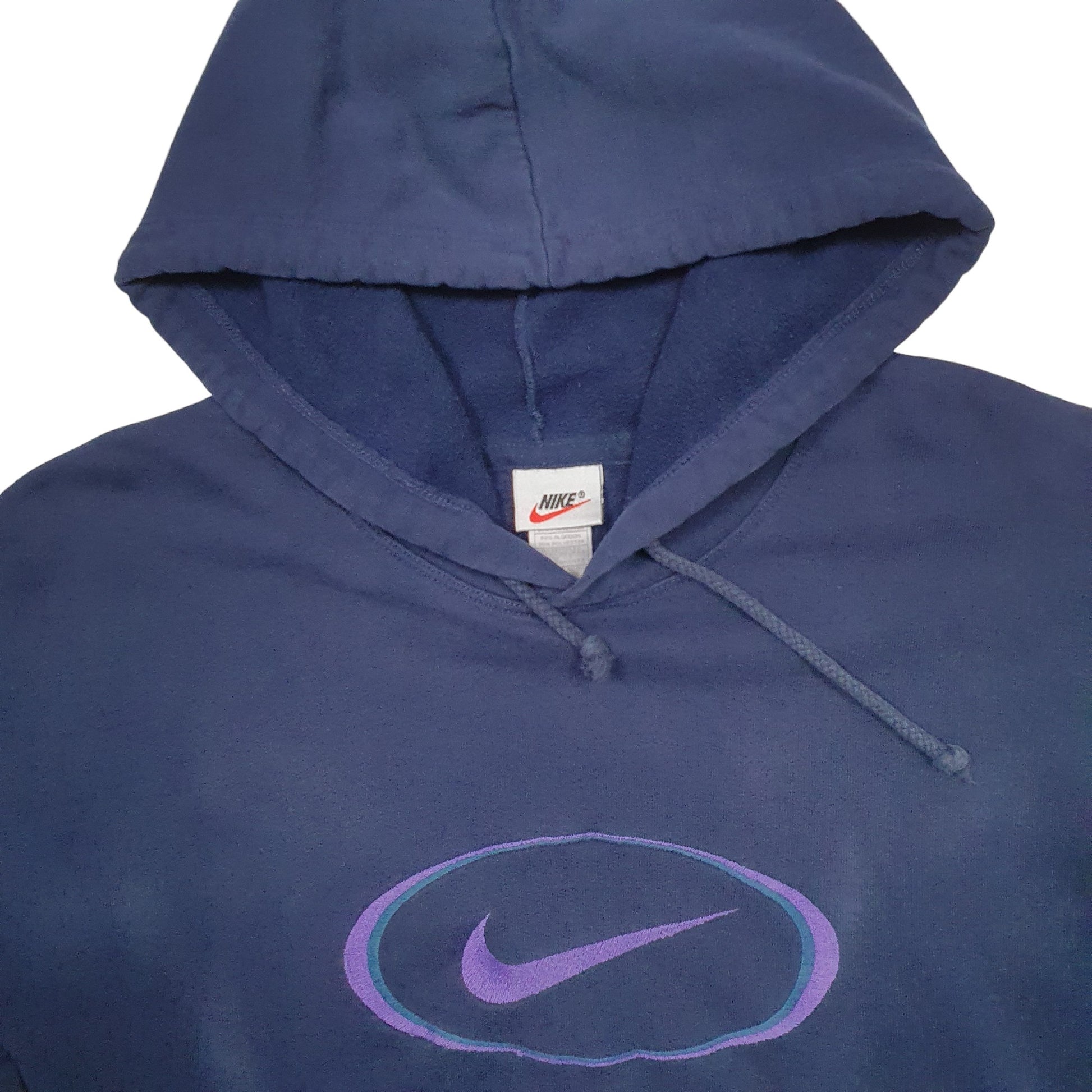 Mens Navy Nike Vintage 90's Hoodie Jumper