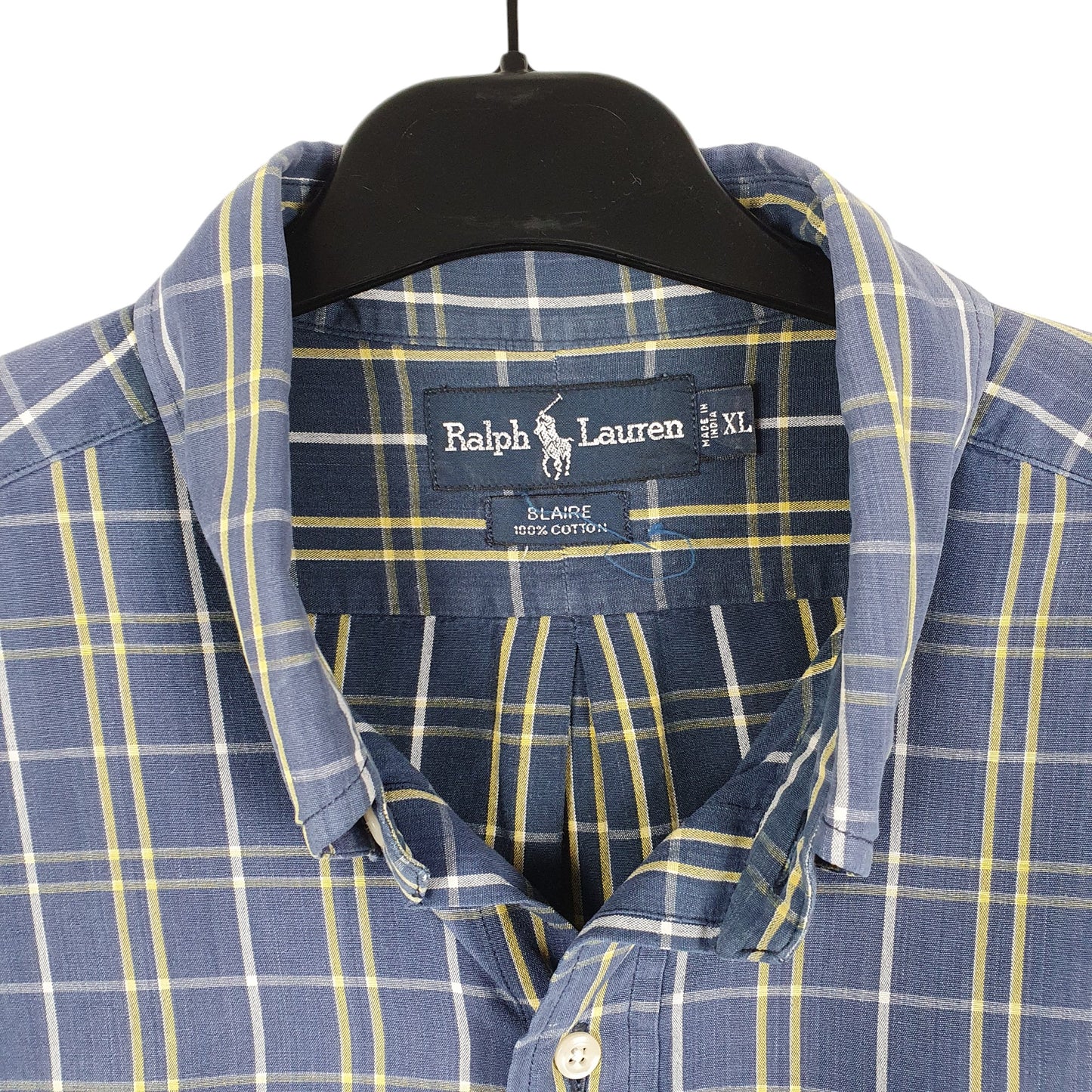 Mens Navy Polo Ralph Lauren Oxford Short Sleeve Shirt