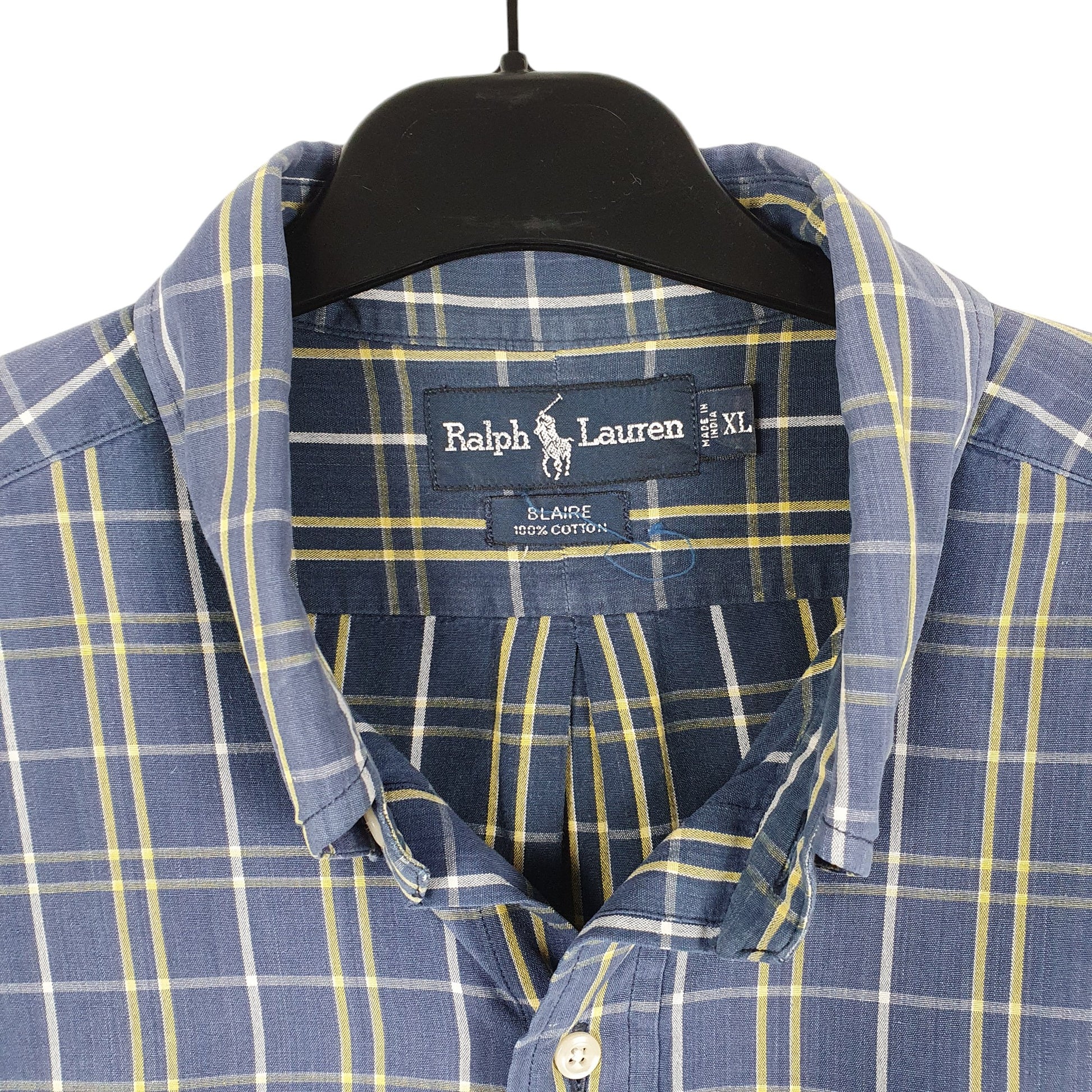 Mens Navy Polo Ralph Lauren Oxford Short Sleeve Shirt