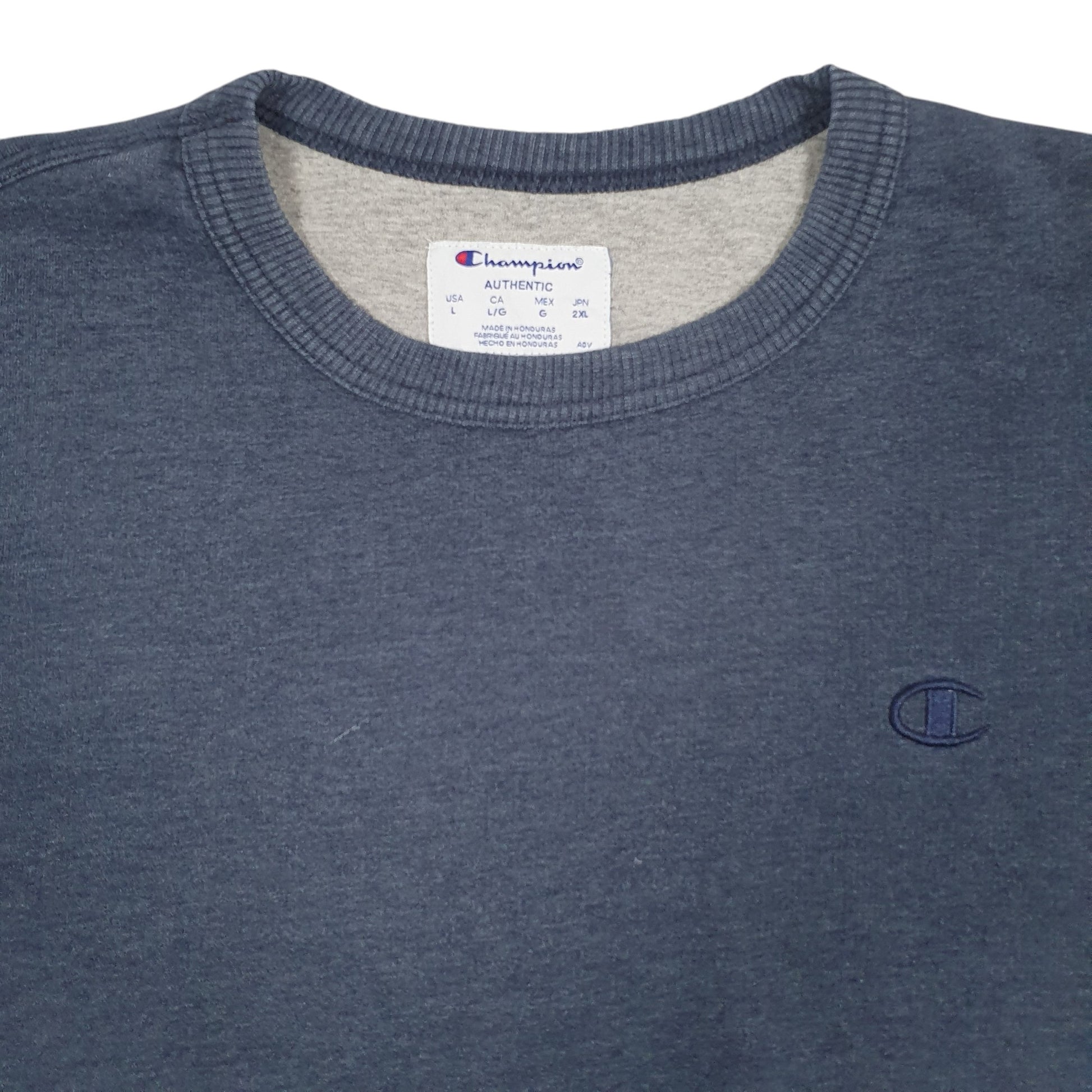 Mens Blue Champion Crewneck Jumper