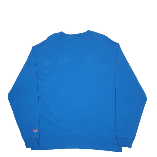 Mens Blue Champion  Long Sleeve T Shirt
