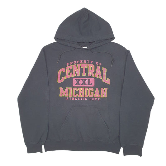 Mens Black Unbranded Central Michigan USA Spellout Hoodie Jumper