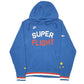 Mens Blue Nike Super Flight Spellout Stories Hoodie Jumper