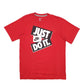 Mens Red Nike Spellout Short Sleeve T Shirt