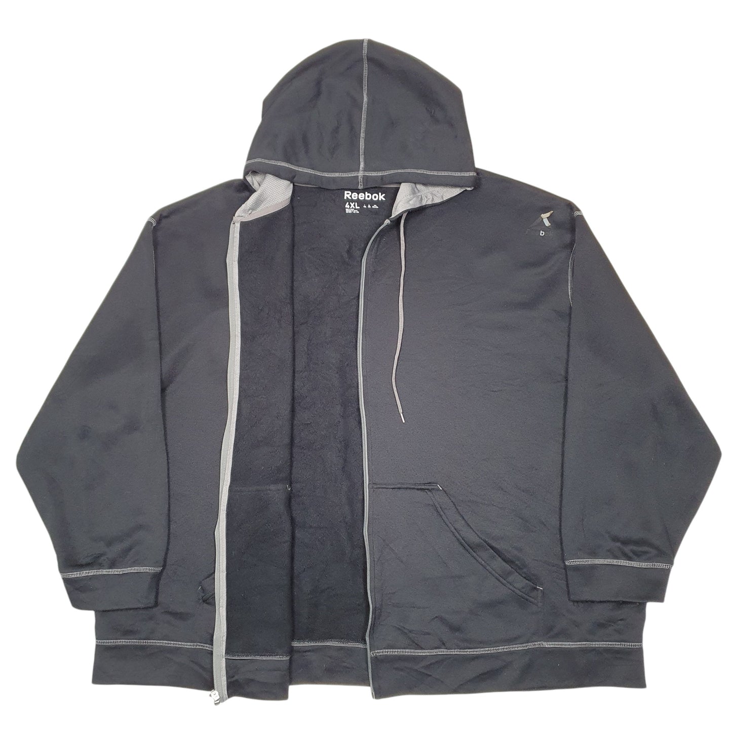 Mens Black Reebok Hoodie Active Speedwick Full Zip Jumper