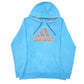Mens Blue Adidas Spellout Hoodie Jumper