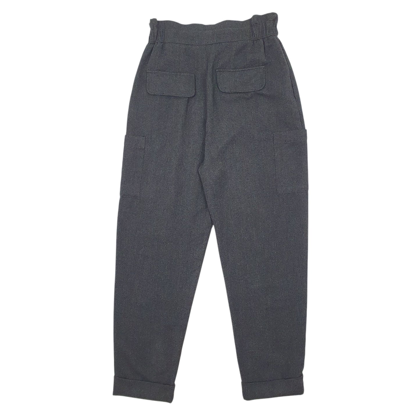 Womens Grey Zara Pleated Jogger Trousers