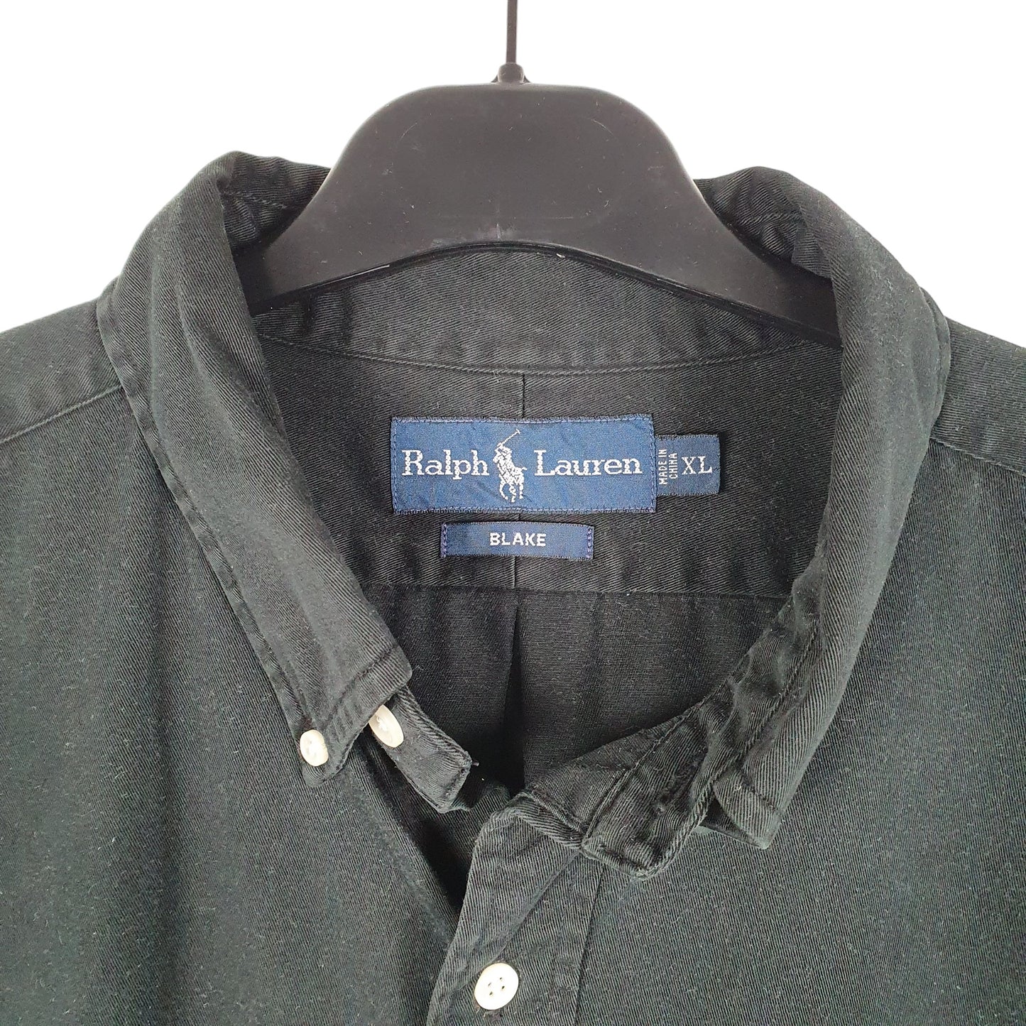 Mens Black Polo Ralph Lauren Oxford Long Sleeve Shirt