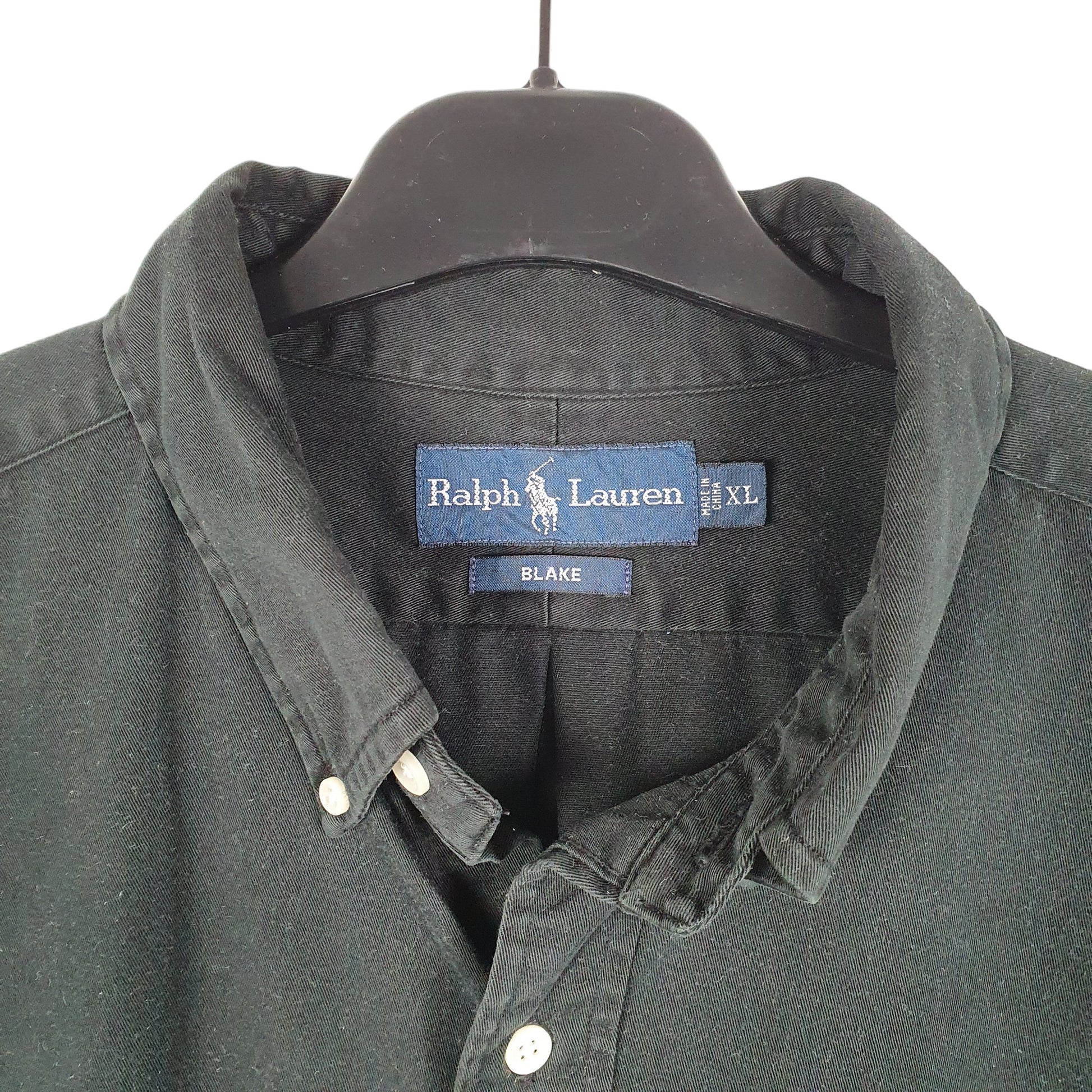 Mens Black Polo Ralph Lauren Oxford Long Sleeve Shirt