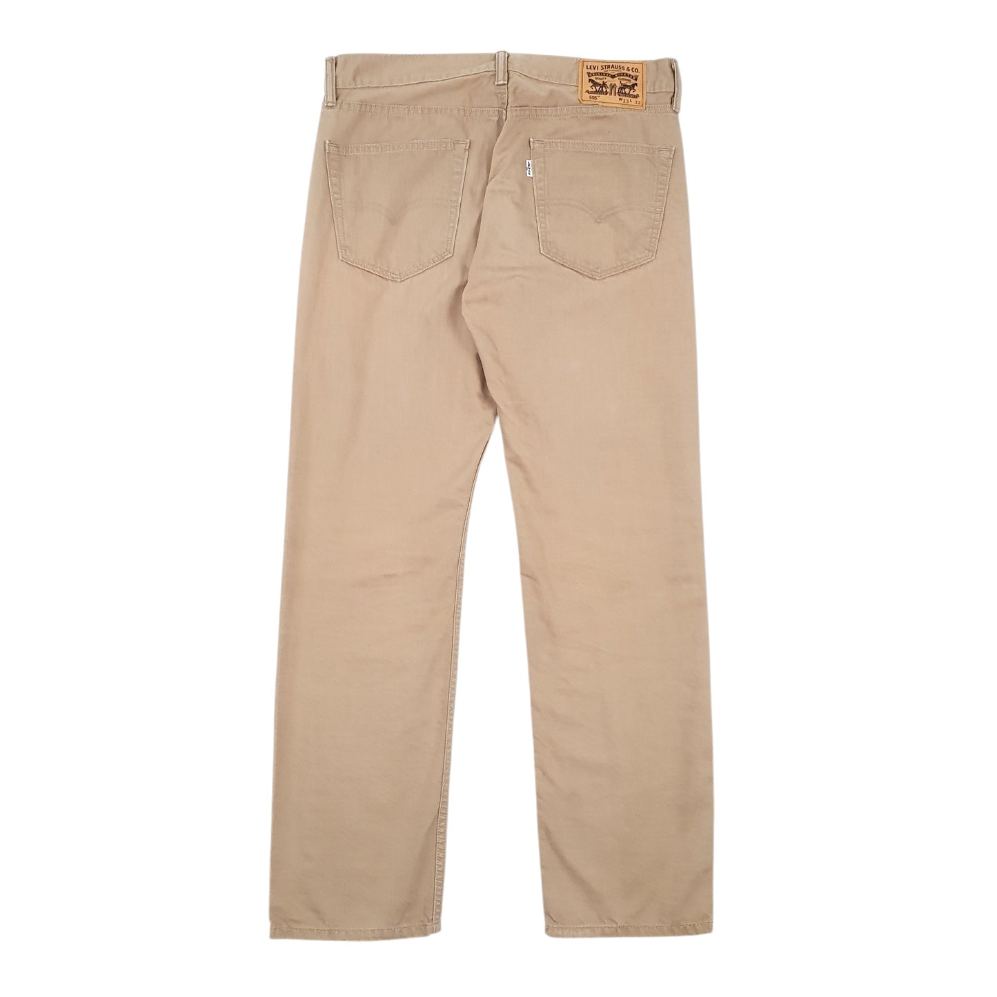 Mens Beige Levis 505 Chino Trousers