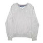 Mens Grey Tommy Hilfiger Knit V Neck Jumper