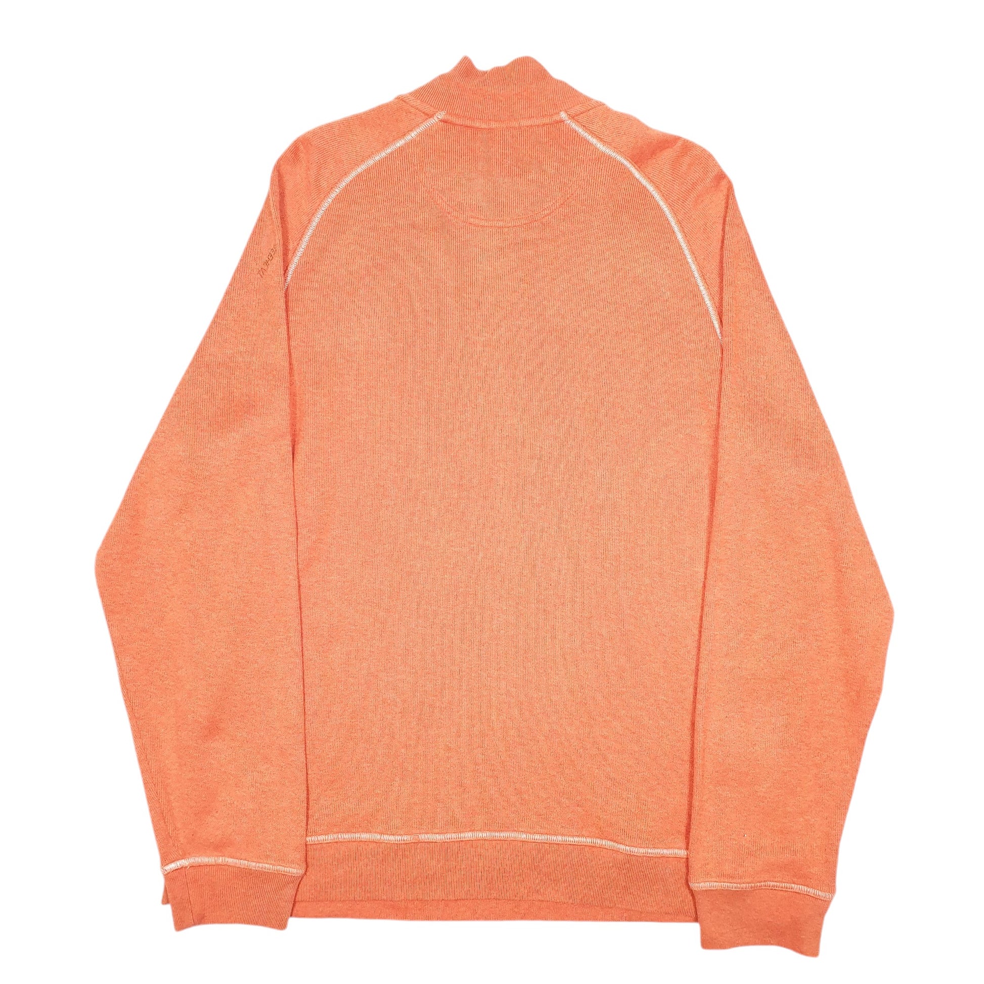 Mens Orange L.L.Bean  Quarter Zip Jumper