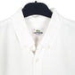 Mens White Lacoste Oxford Long Sleeve Shirt