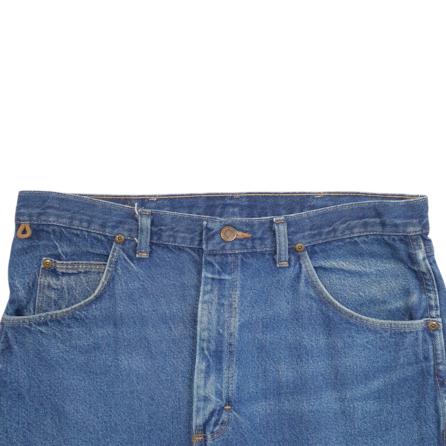 Mens Blue Wrangler Made In USA Vintage 90's Casual JeansW36 L31