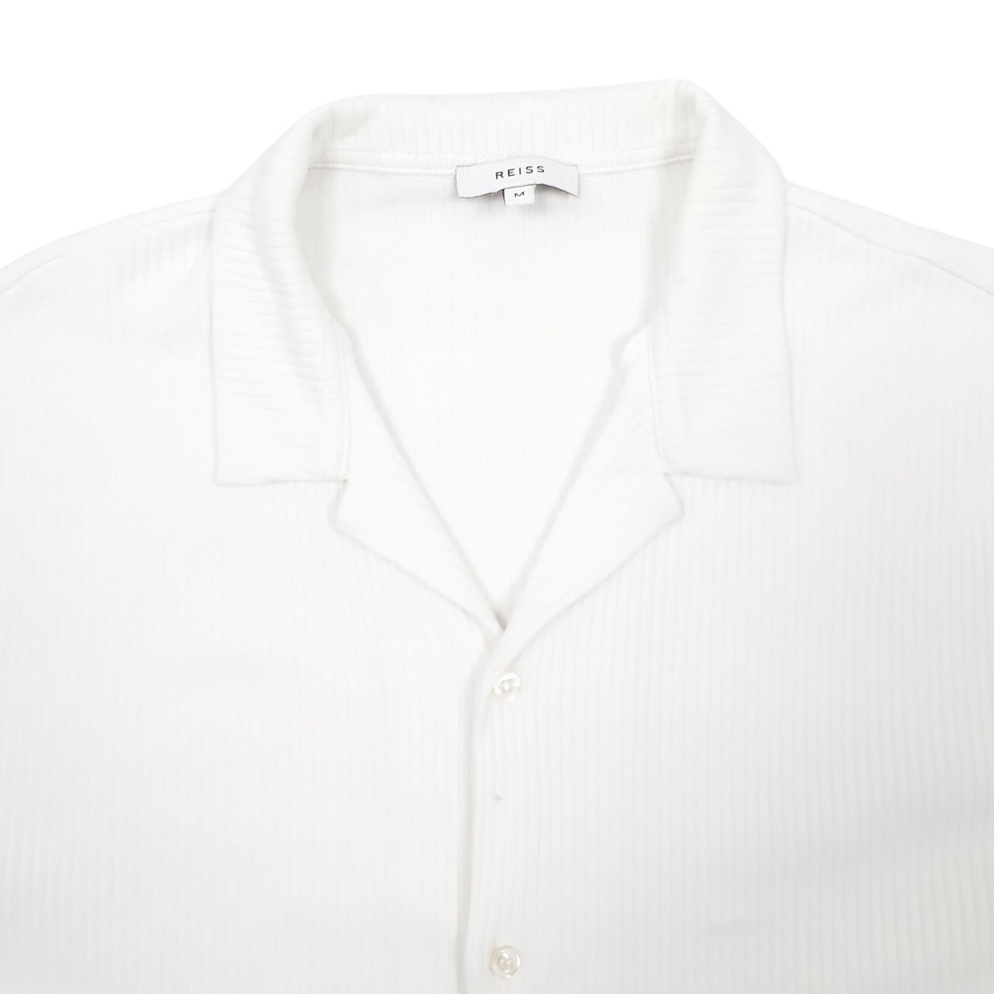 Mens White Reiss  Short Sleeve Shirt