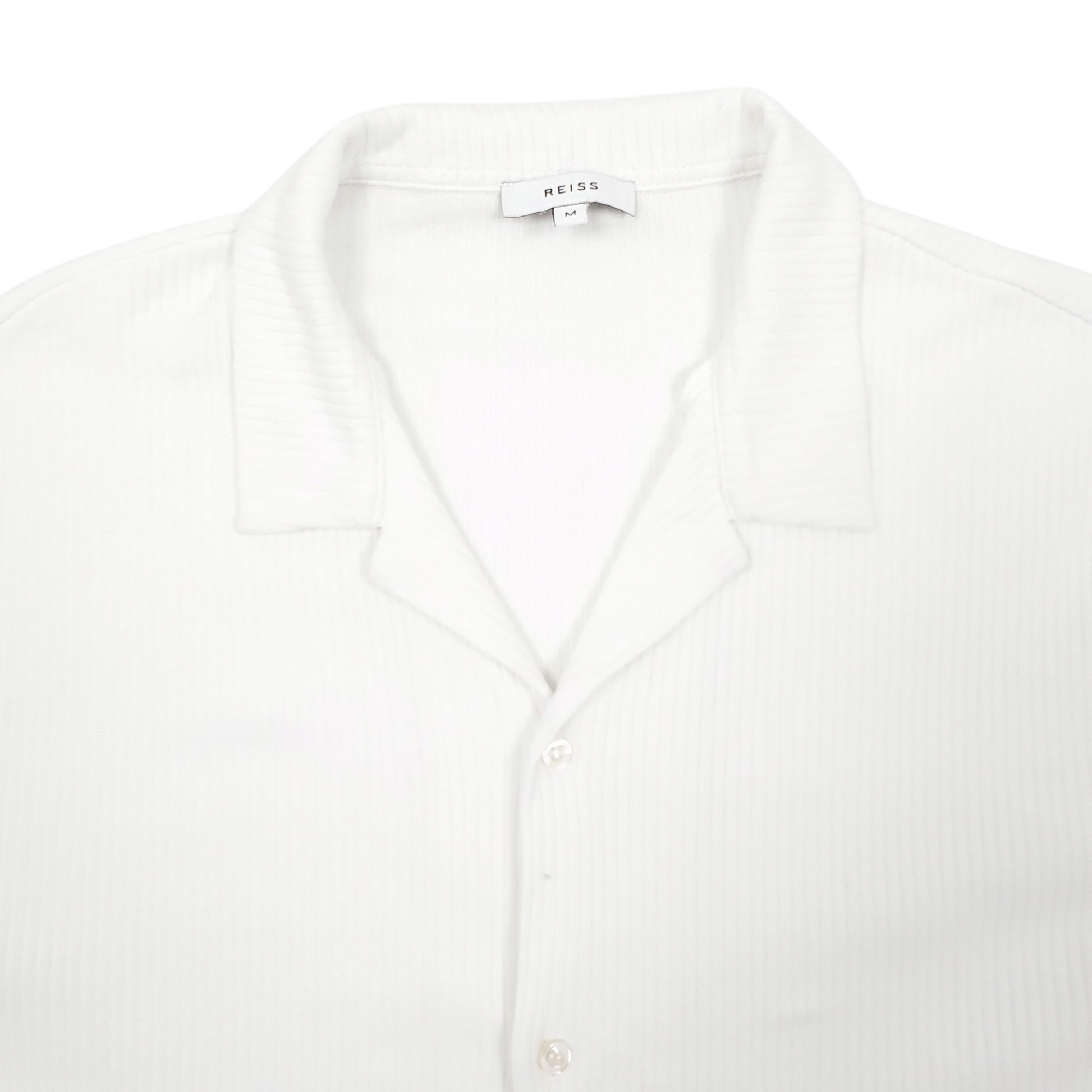 Mens White Reiss  Short Sleeve Shirt