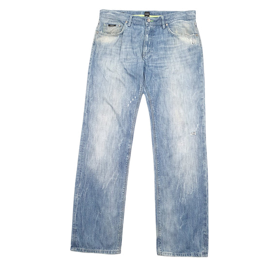 Mens Blue Hugo Boss Distressed Casual JeansW36 L34