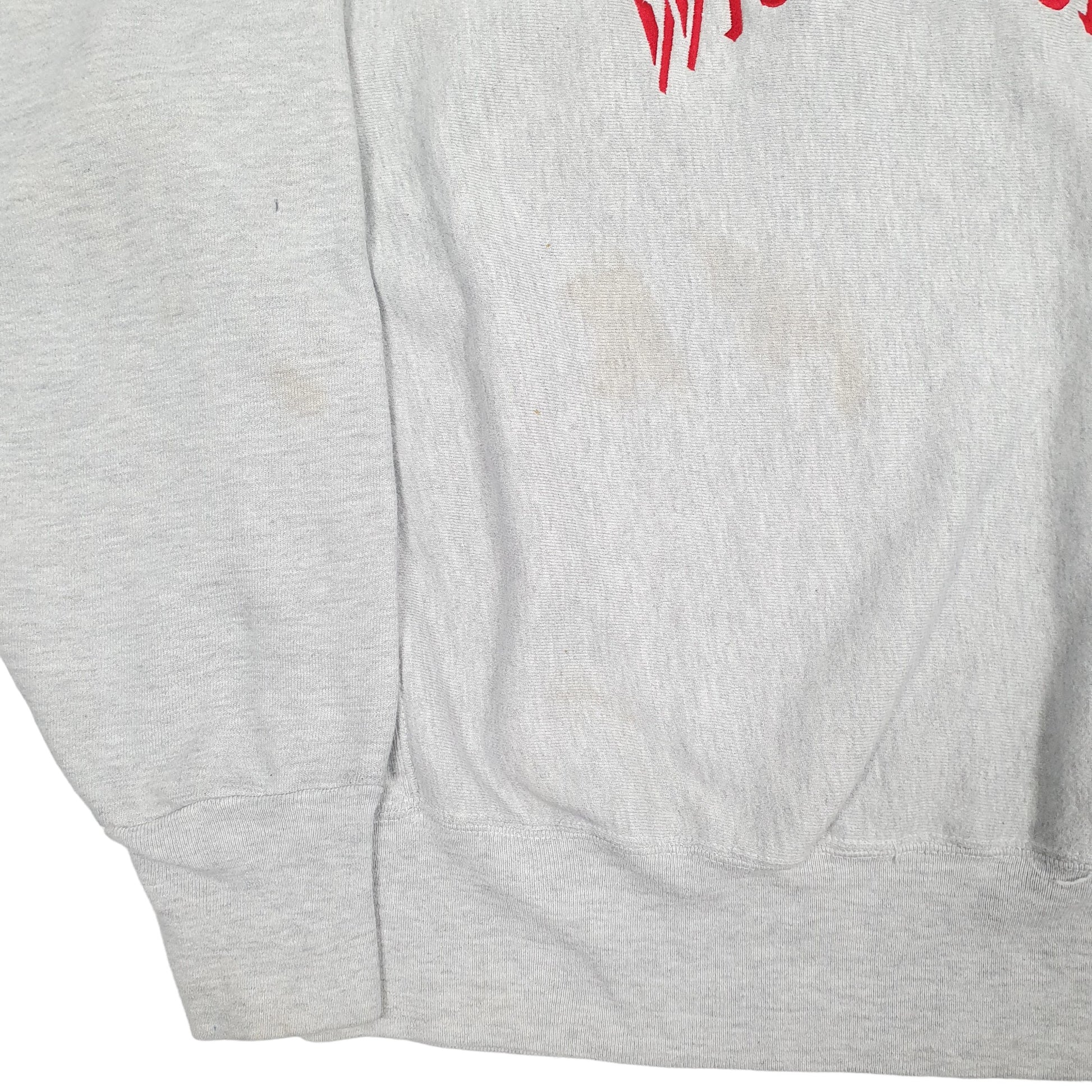 Mens Grey Rugged Sweats Vintage 1990s Made in USA Reverse Weave Crewneck Jumper