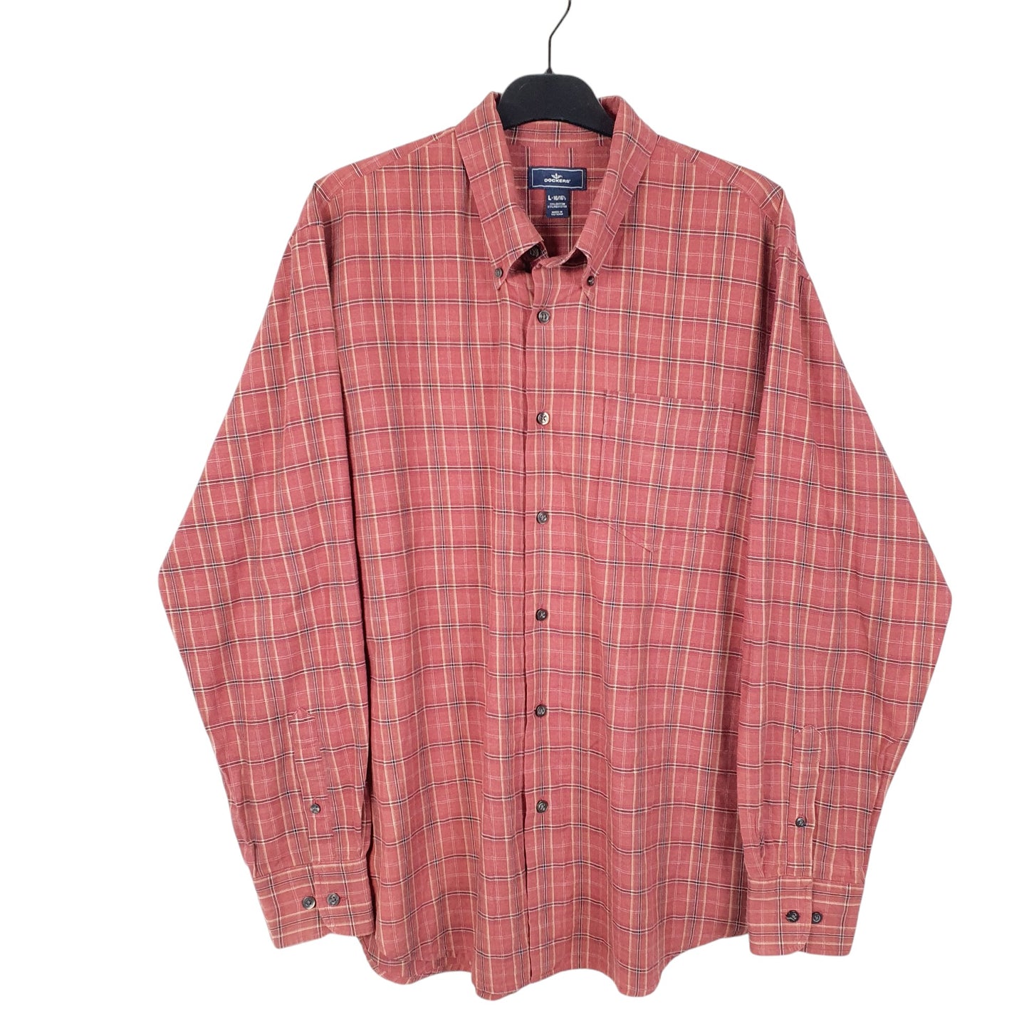 Mens Red Dockers  Long Sleeve Shirt