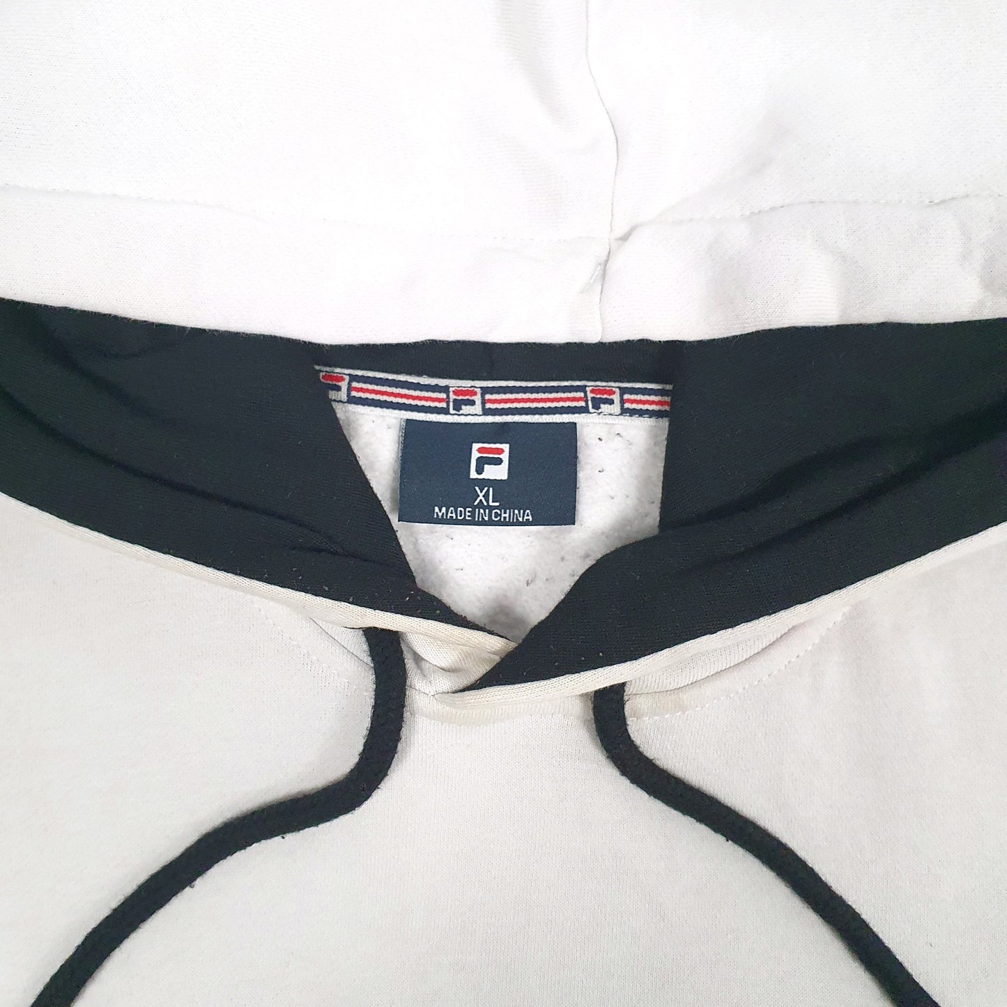 Mens Black Fila Spellout Hoodie Jumper