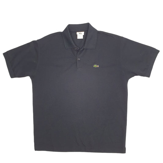 Mens Black Lacoste  Short Sleeve Polo Shirt