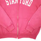 Mens Red Champion Hoodie Stanford College USA Spellout Full Zip Jumper