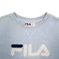 Womens Blue Fila Spellout Crewneck Jumper