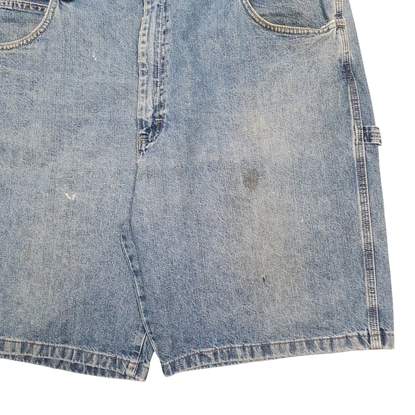 Mens Blue Wrangler Denim Jeans Jorts Carpenter Denim Shorts