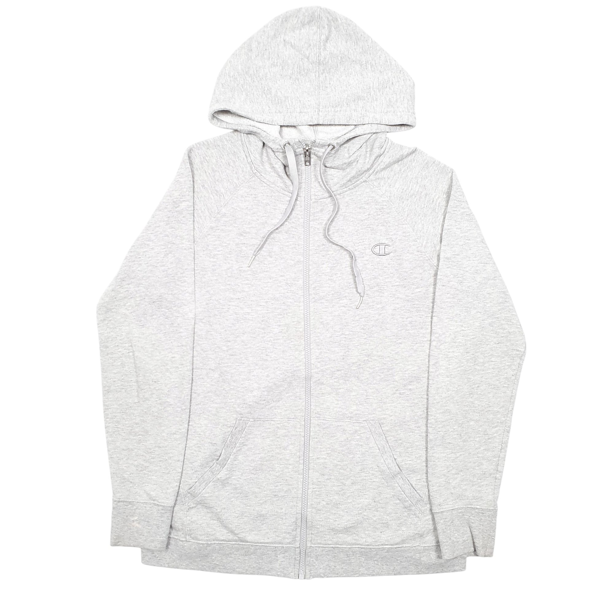 Womens Grey Champion Hoodie Full Zip Jumper