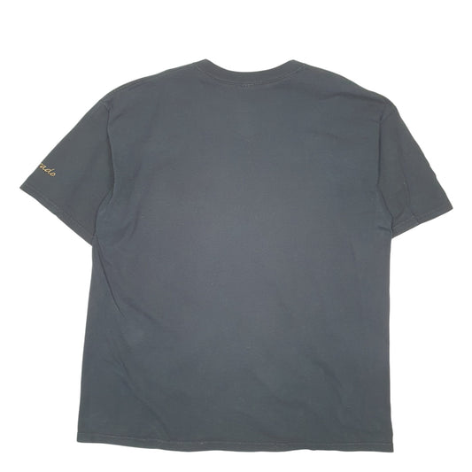 Mens Black Gildan Heavyweight Homeland Security Native American Short Sleeve T Shirt