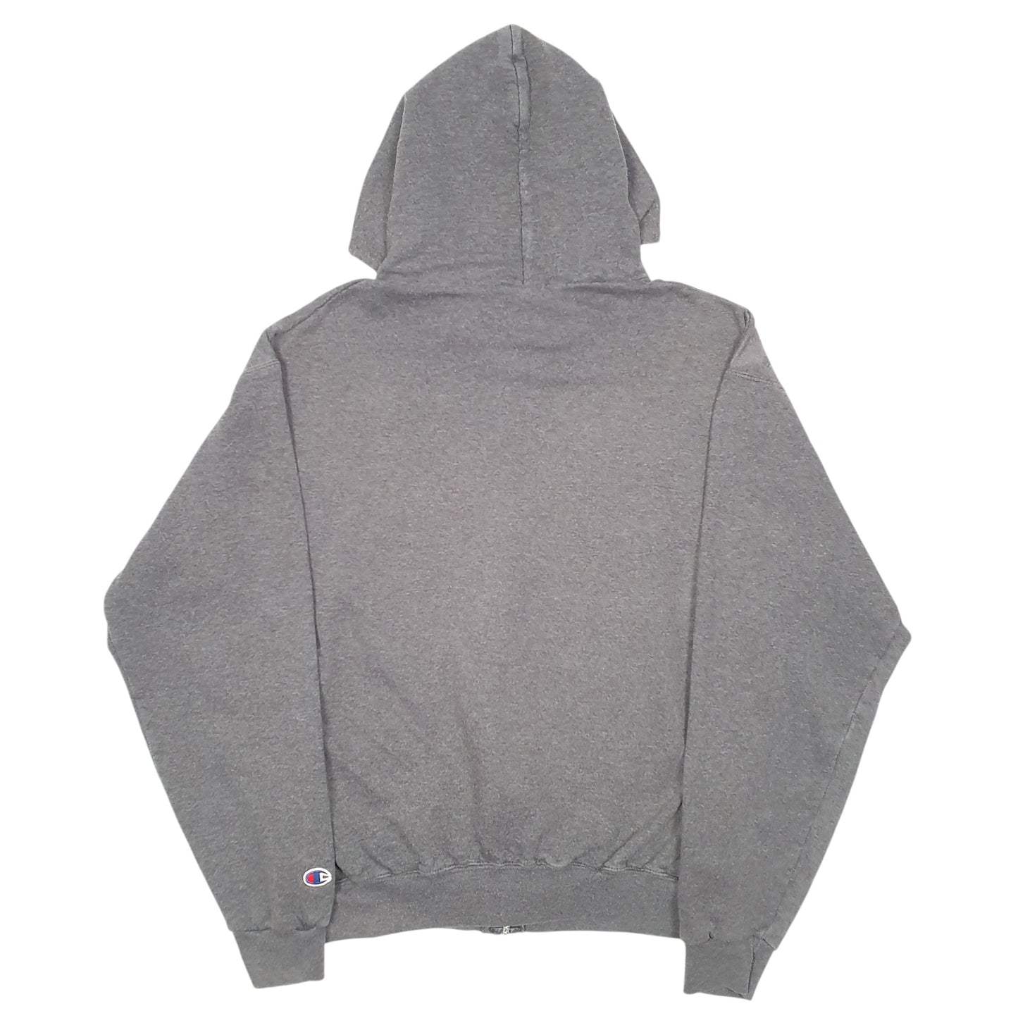 Mens Grey Champion Hoodie Cornell College USA Spellout Full Zip Jumper