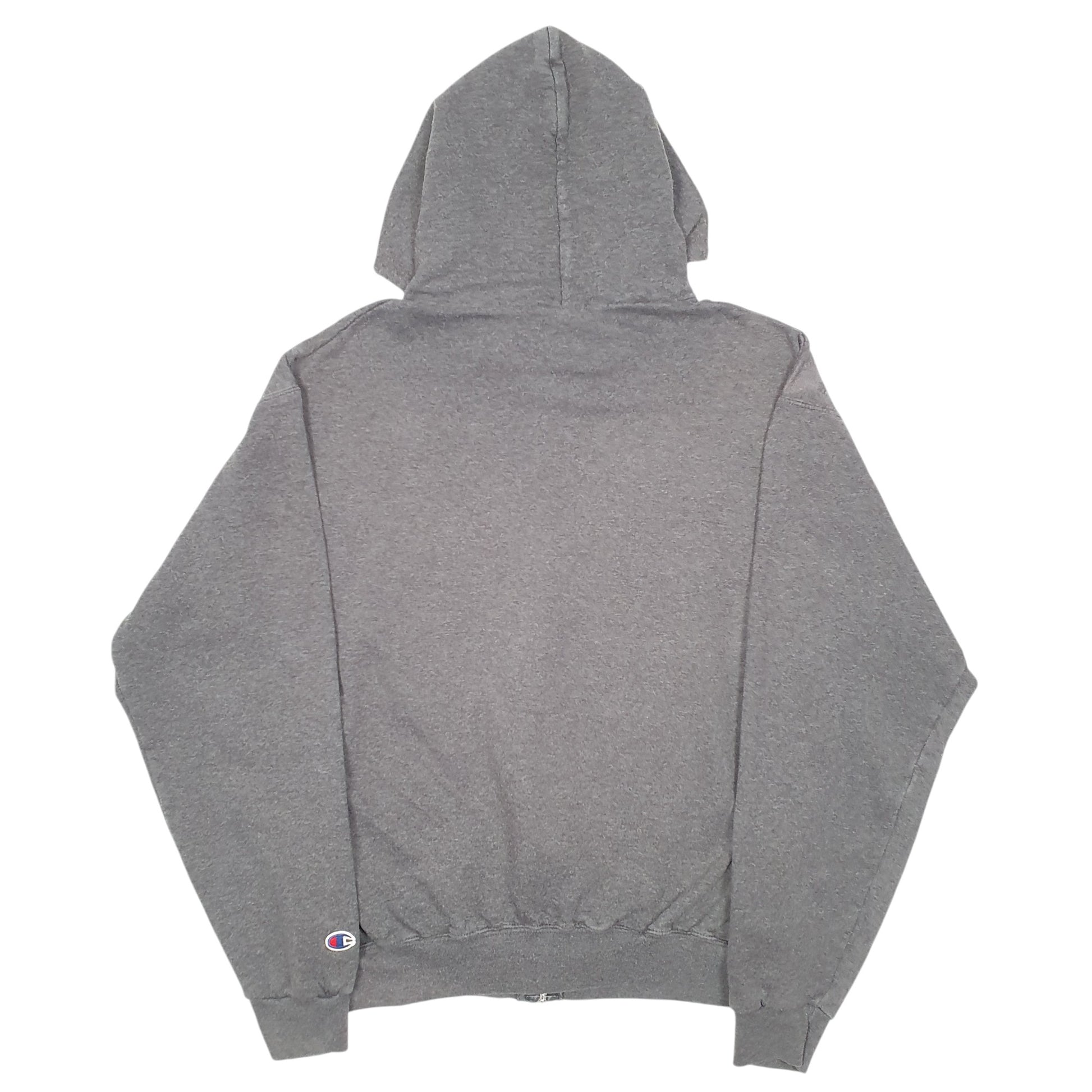 Mens Grey Champion Hoodie Cornell College USA Spellout Full Zip Jumper