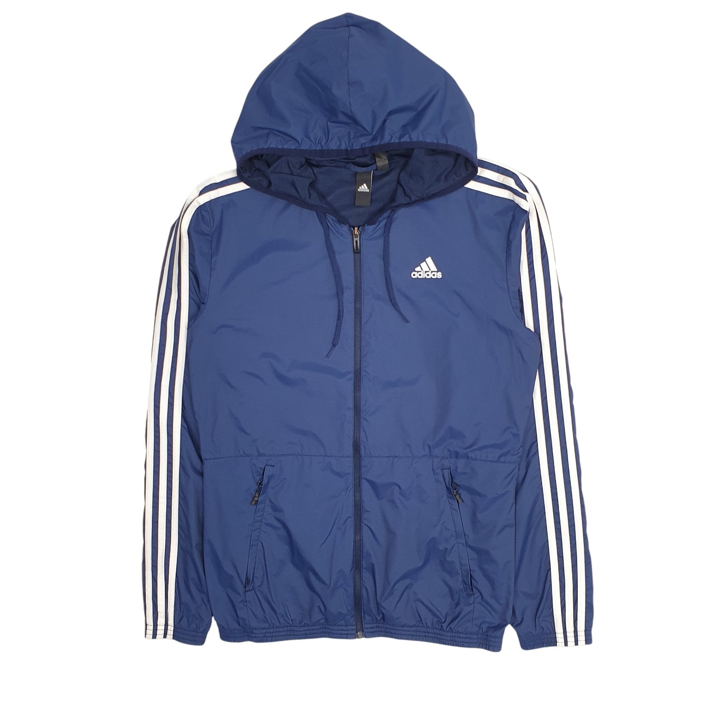Mens Navy Adidas Hoodie Crewneck Coat