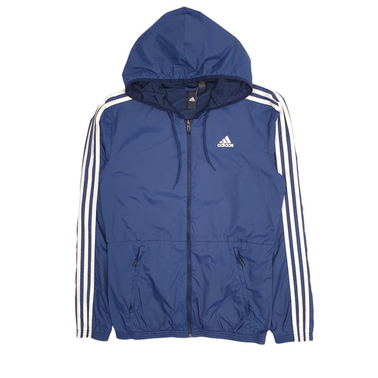 Mens Navy Adidas Hoodie Crewneck Coat