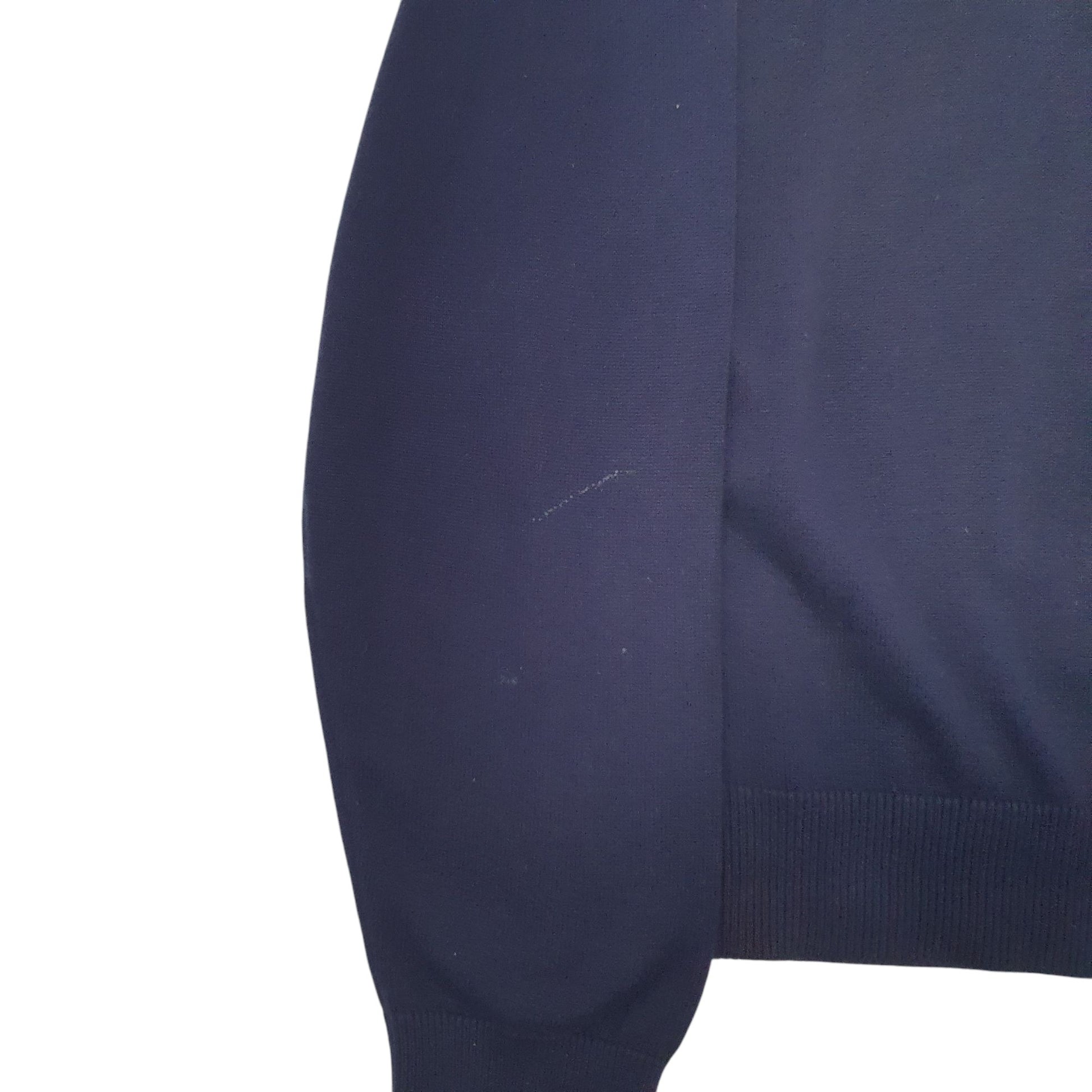 Mens Navy Quba & Co Knitwear V Neck Jumper