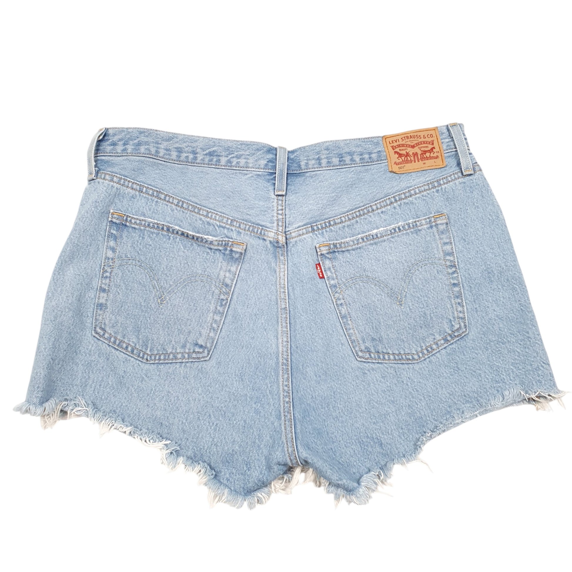 Womens Blue Levis 501 Jorts Hot Pants Denim Shorts