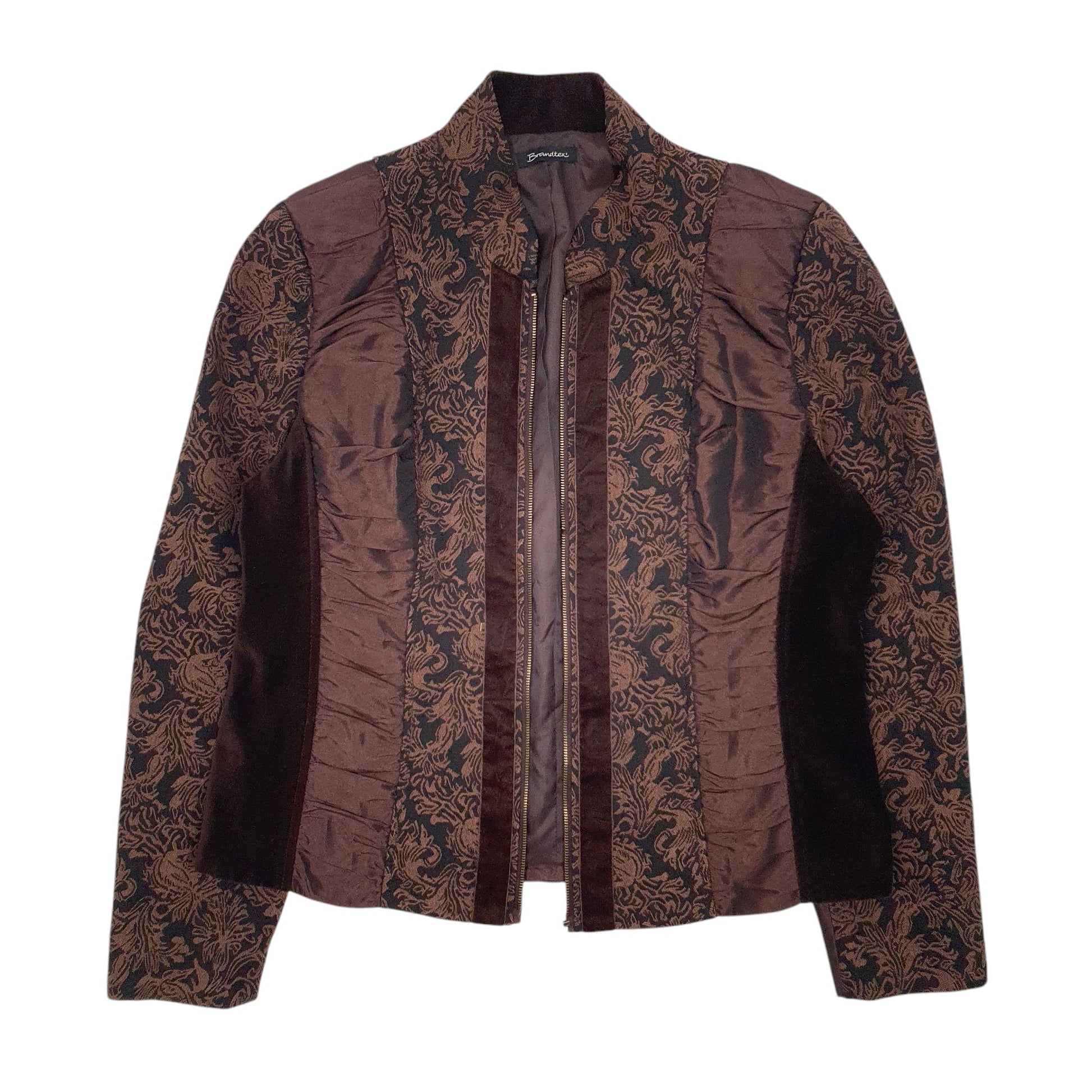 Womens Brown Brandtex Floral  Coat