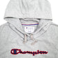 Mens Grey Champion Spellout Hoodie Jumper