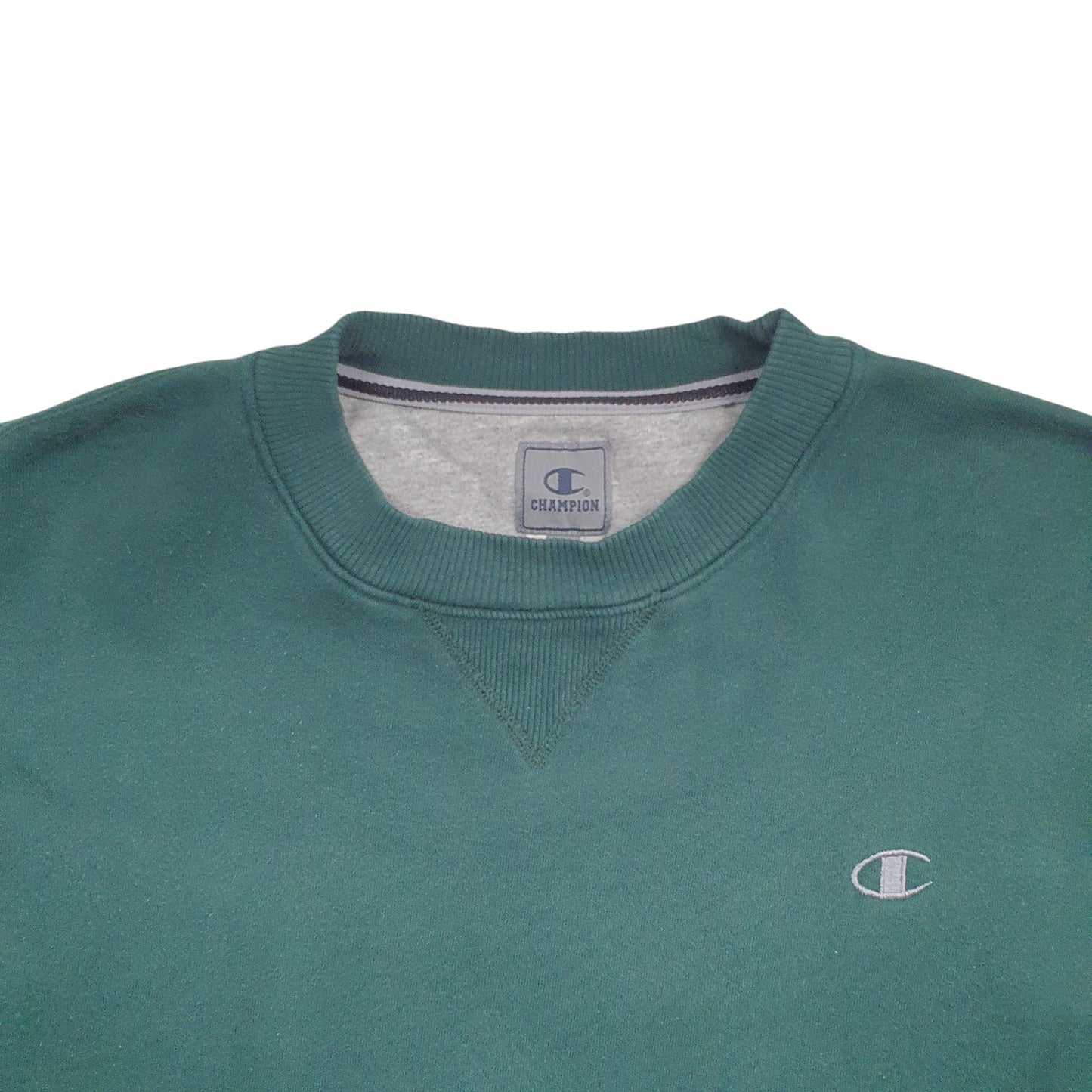 Mens Green Champion  Crewneck Jumper