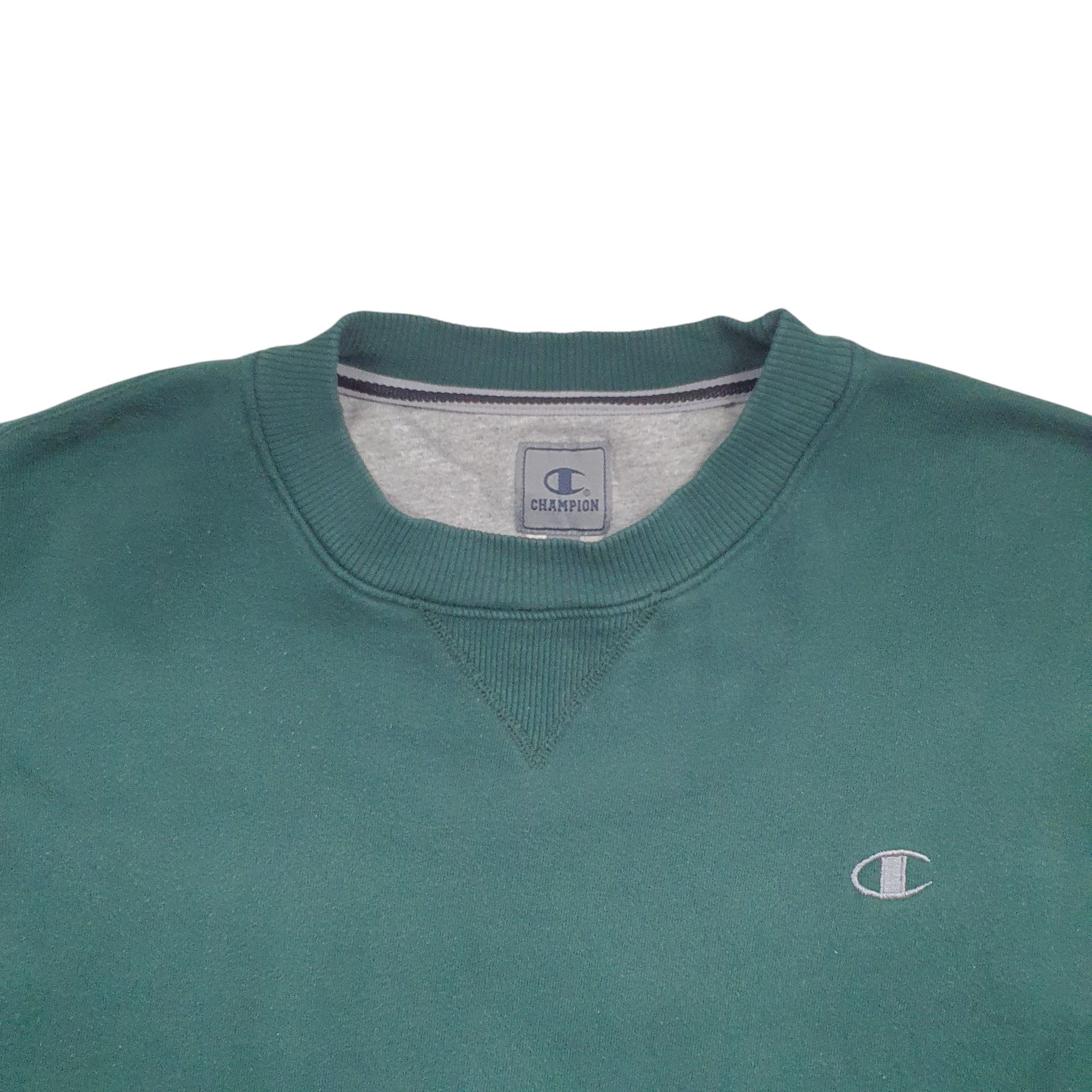 Mens Green Champion  Crewneck Jumper
