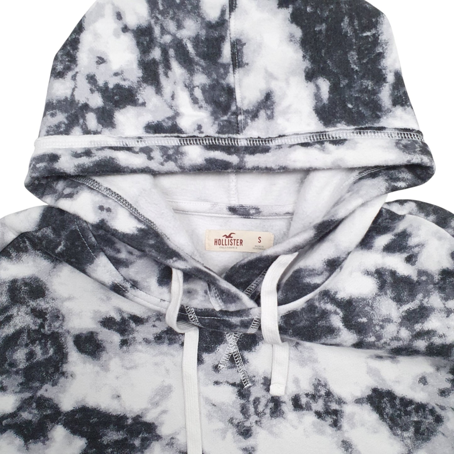 Womens White Hollister Camouflage Hoodie Jumper