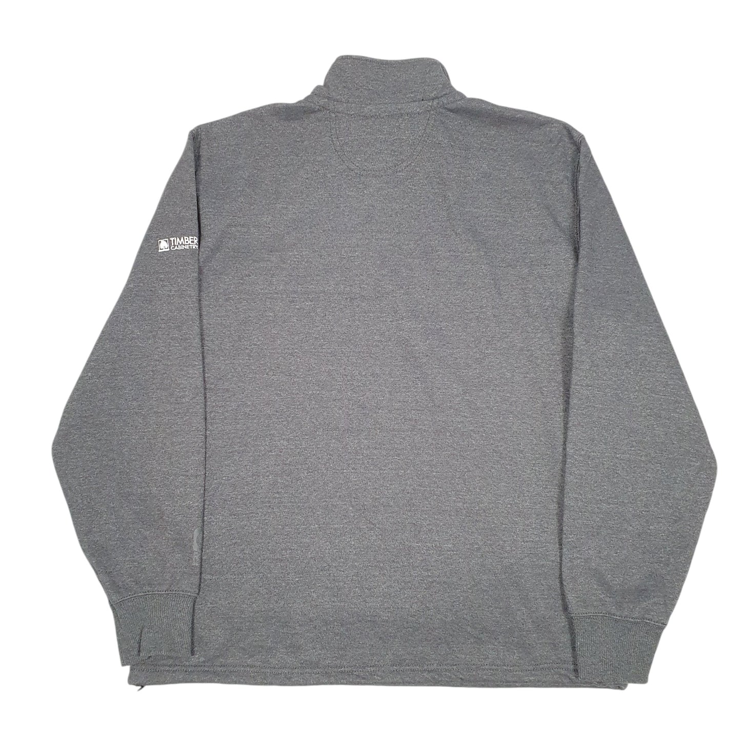 Mens Grey Carhartt Workwear Myers Building Specialist Timberlake Cabinetry Quarter Zip Jumper