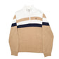 Mens Brown Nautica Knit Quarter Zip Jumper
